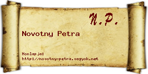 Novotny Petra névjegykártya