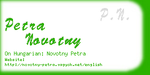 petra novotny business card